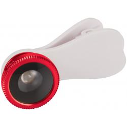 Fish-eye smartphone camera lens with clip 