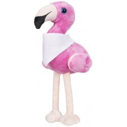 Flamo plush flamingo with brandable bandana 