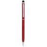 Slim aluminium glazed ballpoint pen with twist mechanism and stylus. 