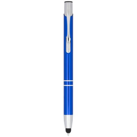 Moneta anodized aluminium click stylus ballpoint pen (blue ink) 