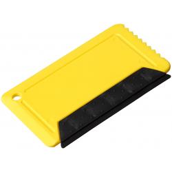 Freeze credit card sized ice scraper with rubber 