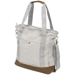 Harper zippered cotton canvas tote bag 