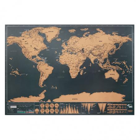 Scratch world map 42x30cm Been there
