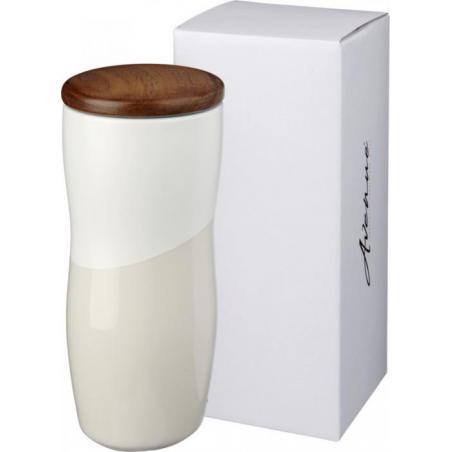 Reno 370 ml double-walled ceramic tumbler 