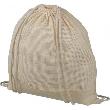 Zaino con cordoncino maine in rete di cotone - 5l 