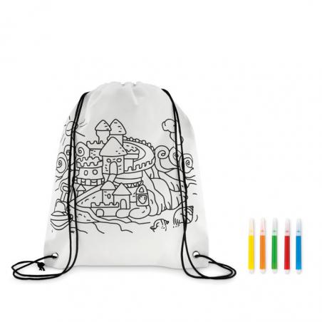 Non woven kids bag with pens Carrydraw