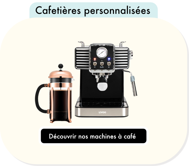 machines à café personnalisées avec logo