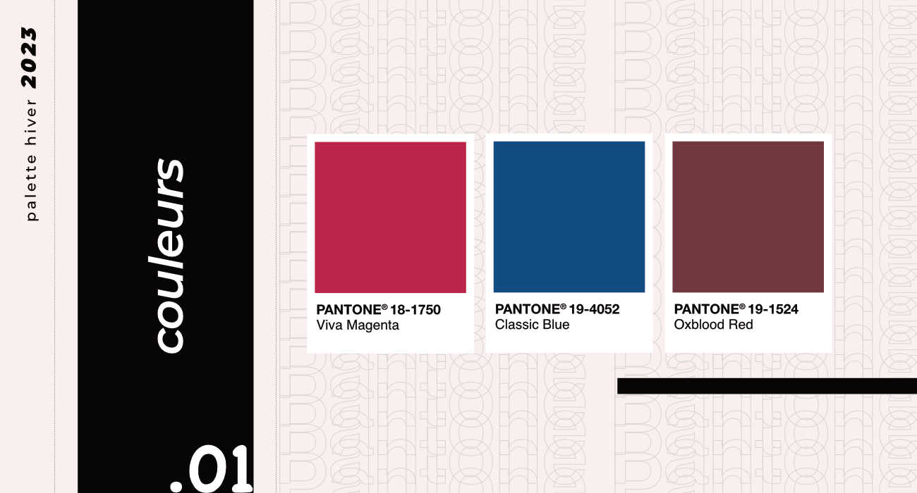 couleurs pantone année 2023 hiver